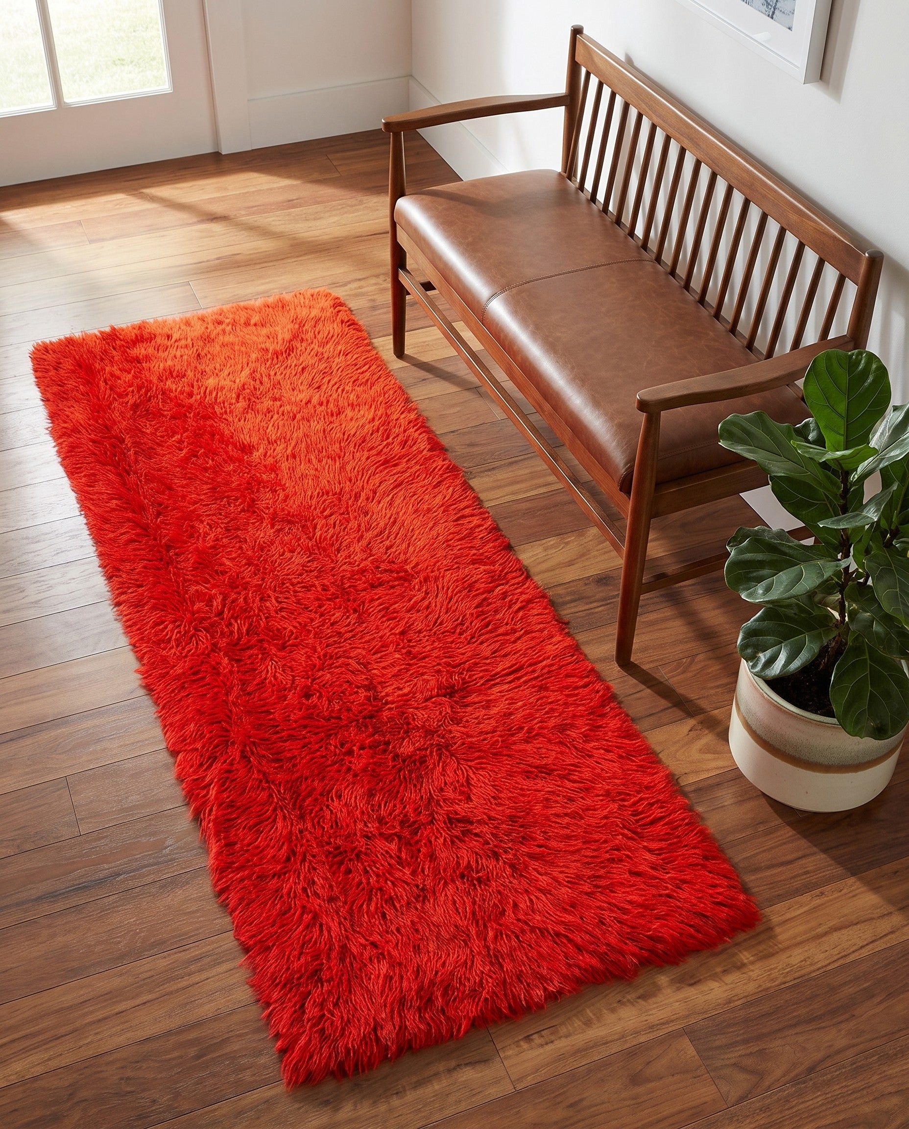 3' 6 x 6' 8 Hand Knotted Moroccan Wool Rug