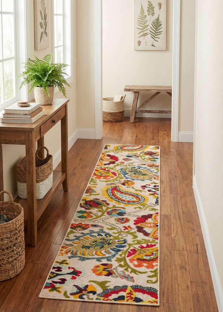 2' 7 x 12' Easy-Clean Casablanca Indoor / Outdoor Runner Rug