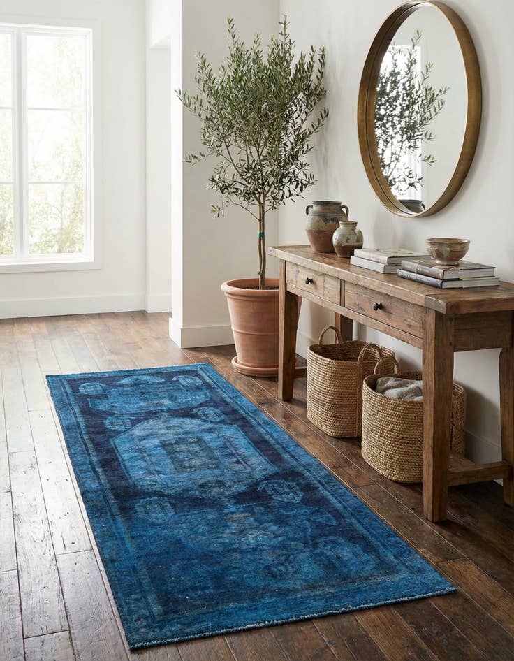 Detail image of 2' 10 x 7' 9  Hand Knotted Ultra Vintage Persian Wool Runner Rug