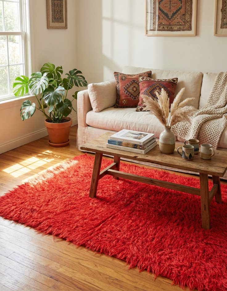 Detail image of 3' x 4' 8  Hand Knotted Moroccan Wool Rug