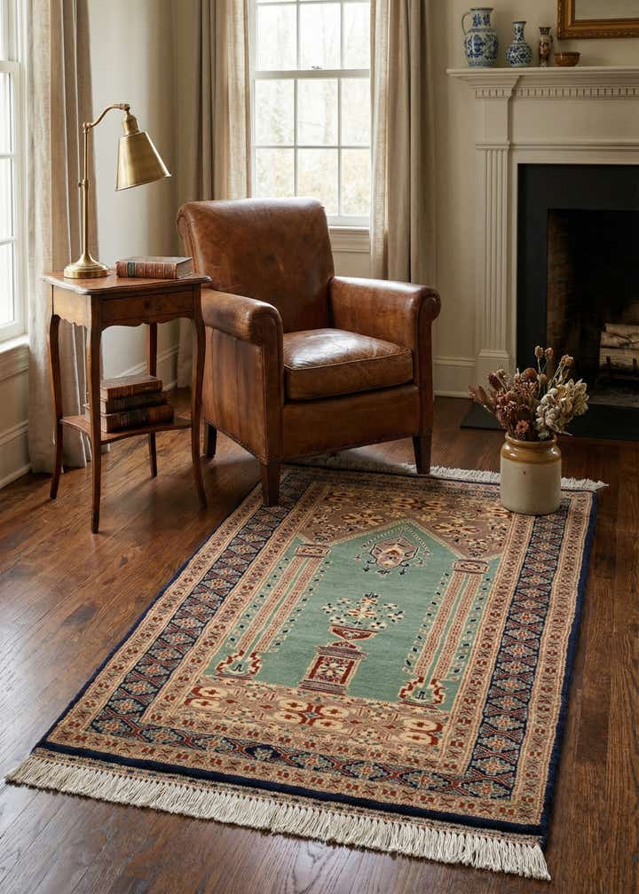 2' 9 x 4' 4 Hand Knotted Bokhara Oriental Wool Rug