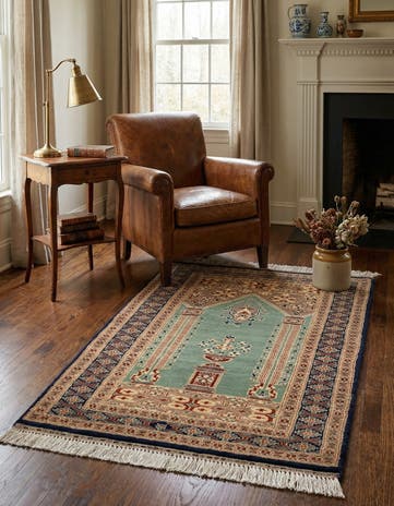 2' 9 x 4' 4 Hand Knotted Bokhara Oriental Wool Rug