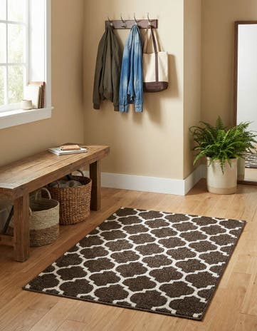 Chocolate Brown Lattice Rug