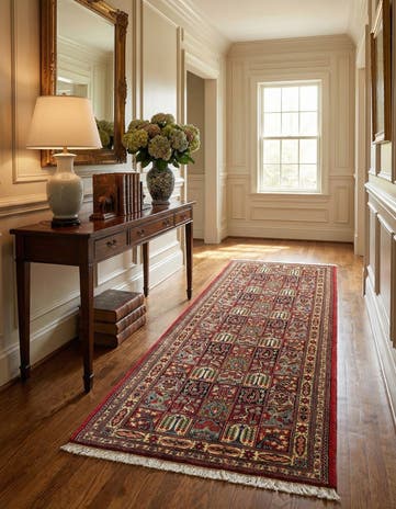 2' 7 x 6' 7 Hand Knotted Qom Persian Runner Rug