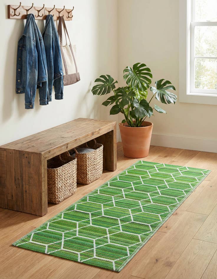 Detail image of 2' x 6'  Washable Vista Breeze Indoor / Outdoor Runner Rug