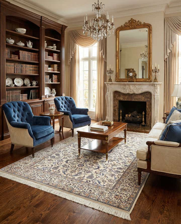 4' 3 x 7' 3 Hand Knotted Nain Rug