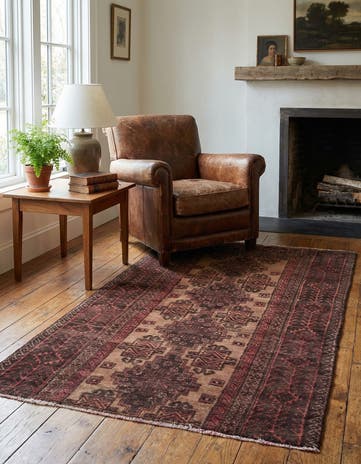 3' 2 x 4' 9 Hand Knotted Ultra Vintage Persian Wool Rug