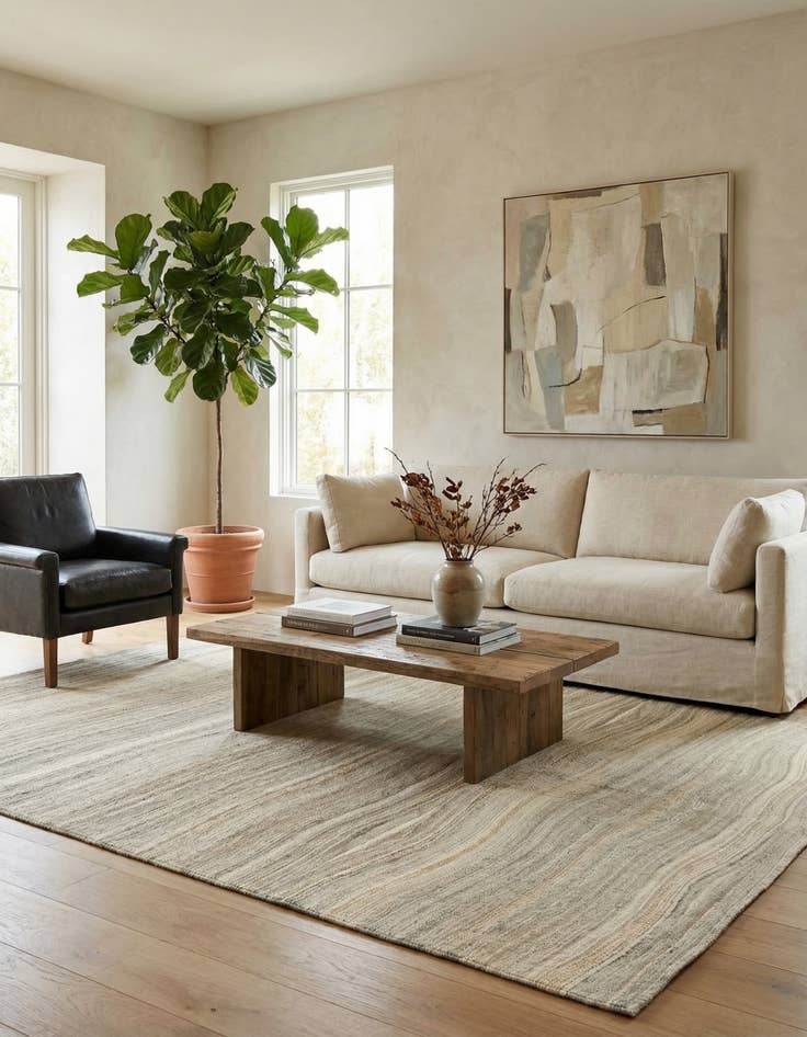 Detail image of 5' 9 x 7' 8  Hand Woven Kilim Modern Wool Rug