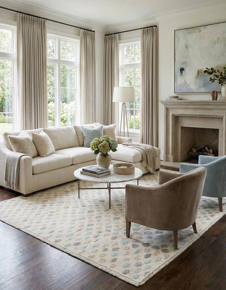 Detail image of 8' 9 x 12' 7  Hand Knotted Darya Wool Rug