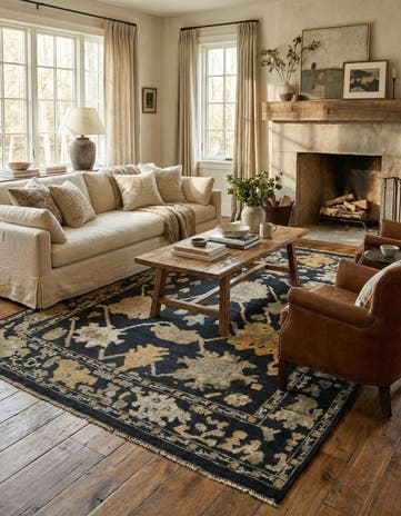 9' 3 x 12' 4 Hand Knotted Oushak Wool Rug