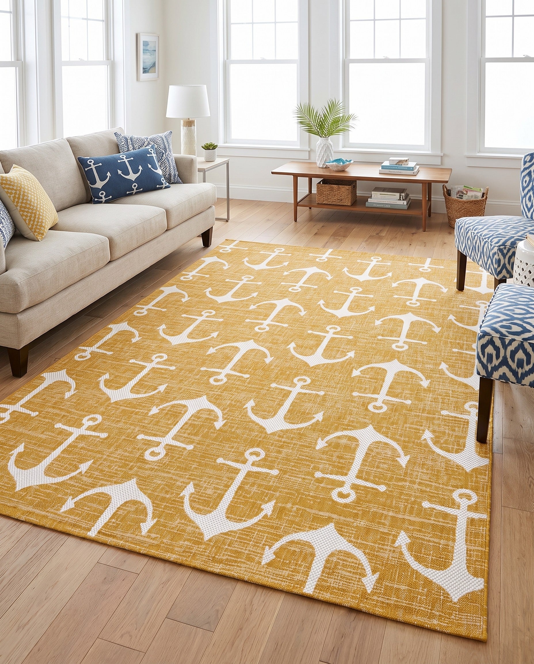 7' x 10' Easy-Clean Coastal Indoor / Outdoor Rug