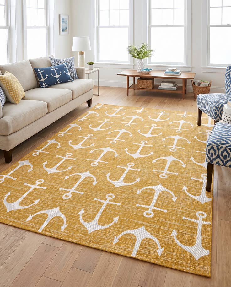 Detail image of 7' x 10' Easy-Clean Coastal Indoor / Outdoor Rug