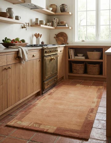 2' 4 x 4' 7 Hand Knotted Nepal Wool Runner Rug