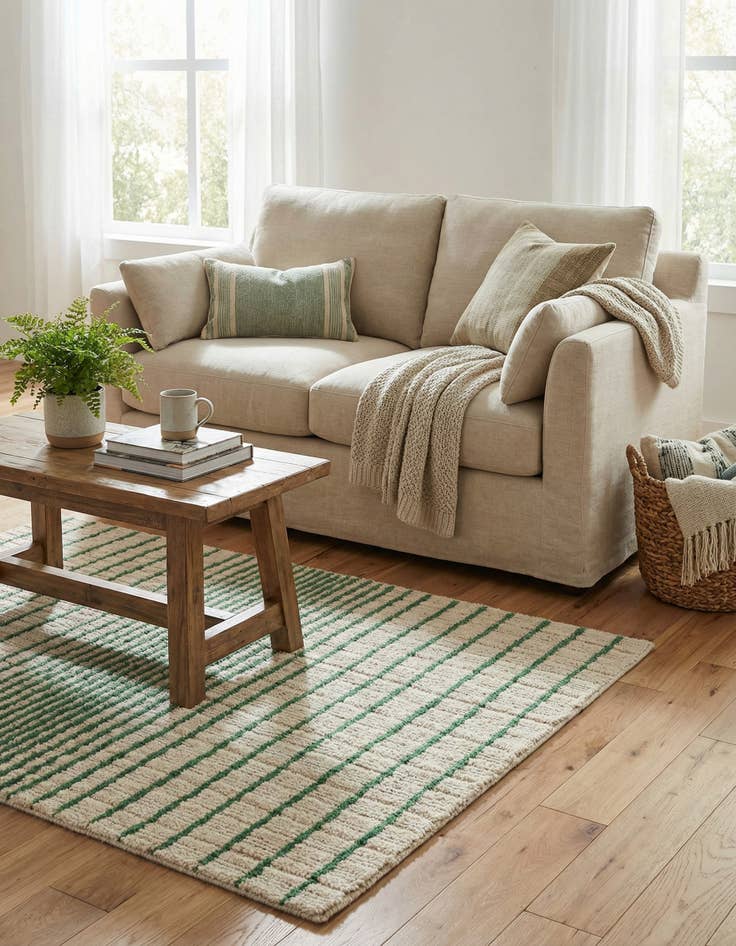 Detail image of 2' 2 x 3' 2  Hand Woven Hand Woven Chindi Cotton Wool Rug