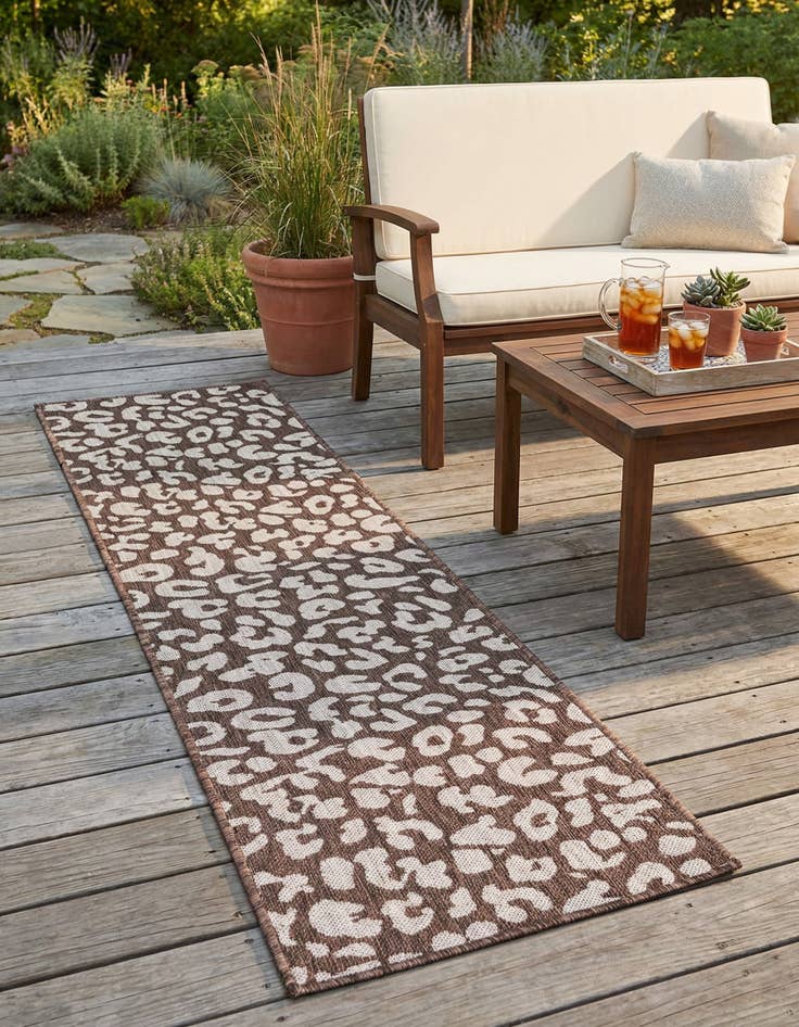 Detail image of 2' x 8'  Washable Safari Indoor / Outdoor Runner Rug