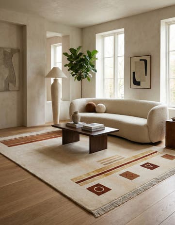 5' 8 x 7' 11 Hand Knotted Darya Wool Rug