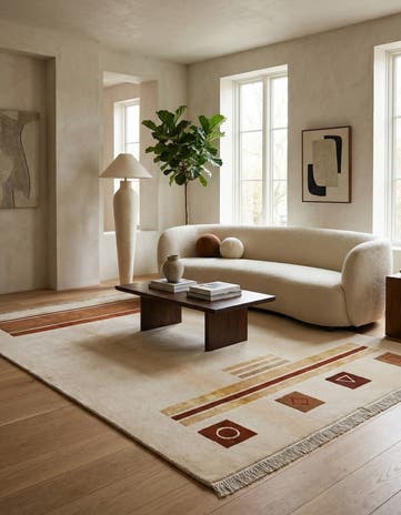 5' 8 x 7' 11 Hand Knotted Darya Wool Rug
