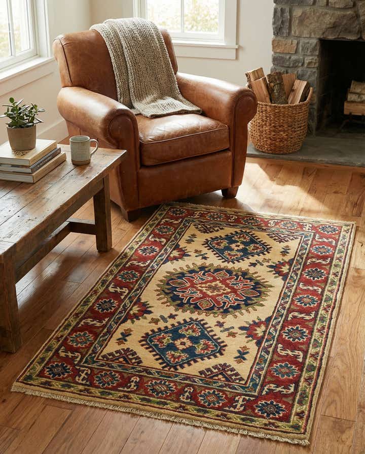 2' 7 x 4' 1 Hand Knotted Kazak Rug