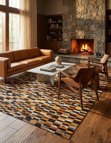 5' x 7' 11 Cowhide - Patchwork Rug