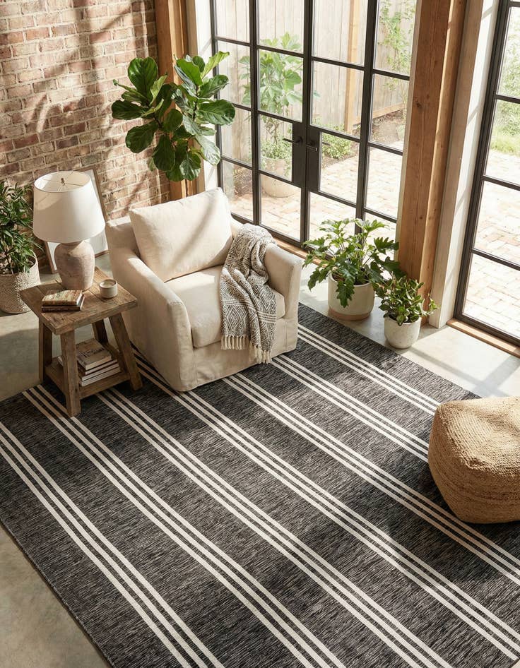 Detail image of 13' x 13'  Washable Jill Zarin Anguilla Indoor / Outdoor Square Rug