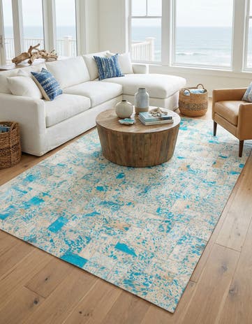 5' 2 x 8' 3 Cowhide Rug