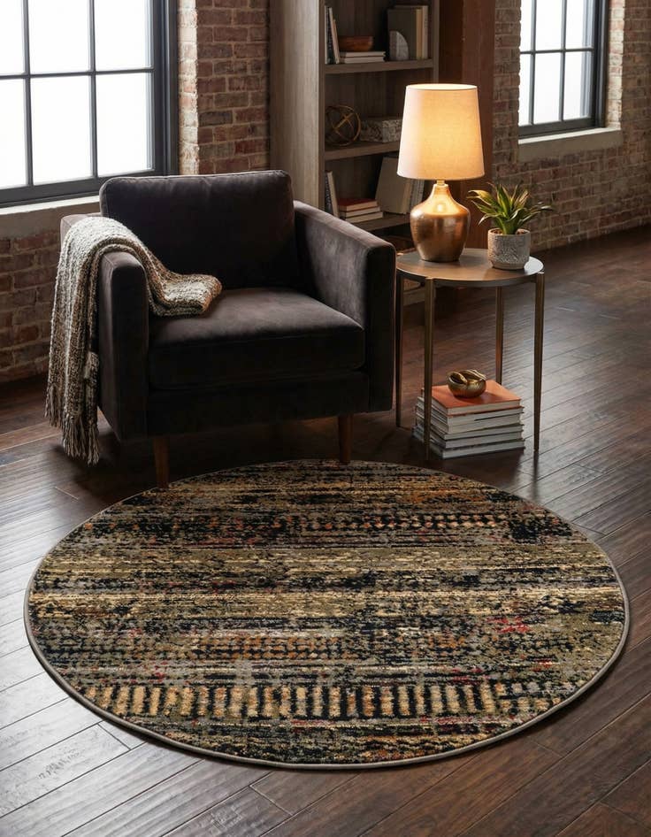 Detail image of  3' x 3' Saturn Round Rug