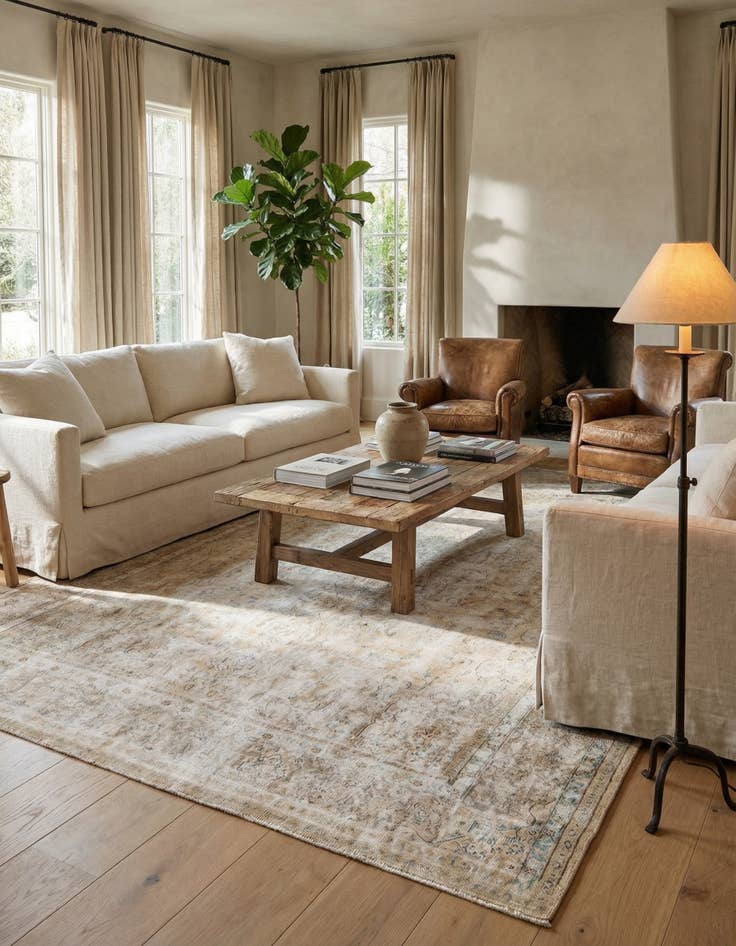 Detail image of 9' 5 x 12' 8  Hand Knotted Ultra Vintage Persian Wool Rug