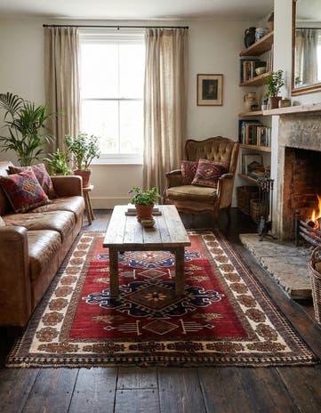 5' 5 x 7' 3 Hand Knotted Anatolian Oriental Wool Rug
