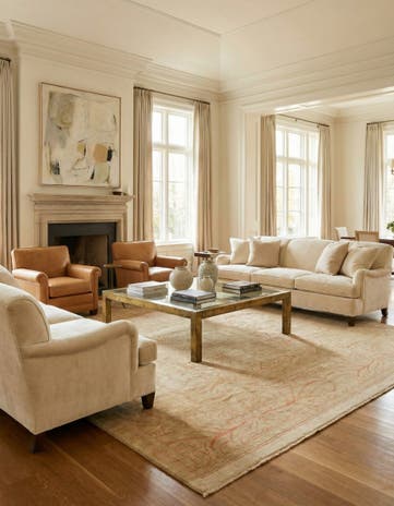 10' 6 x 15' 2 Hand Knotted Oushak Wool Rug