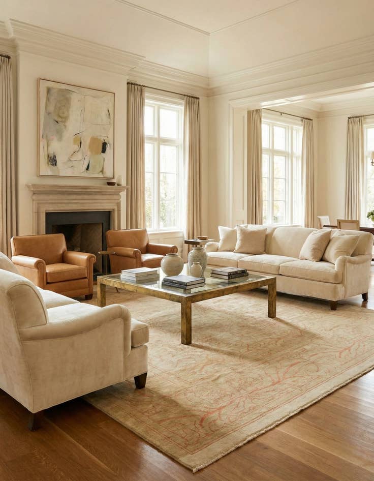 Detail image of 10' 6 x 15' 2  Hand Knotted Oushak Wool Rug