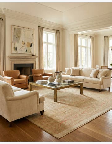 10' 6 x 15' 2 Hand Knotted Oushak Wool Rug
