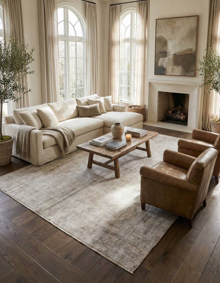 Detail image of 9' 5 x 11' 6  Hand Knotted Ultra Vintage Persian Wool Rug