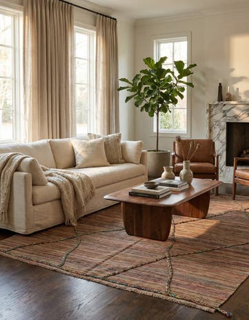 5' 7 x 8' Hand Woven Kilim Modern Wool Rug