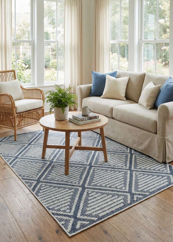 4' x 6' Easy-Clean Trellis Indoor / Outdoor Rug