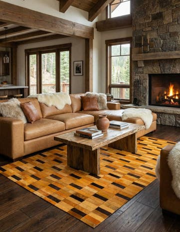 5' 1 x 7' 11 Cowhide - Patchwork Rug