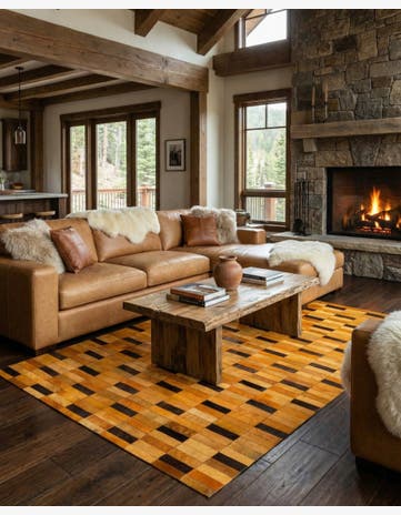 5' 1 x 7' 11 Cowhide - Patchwork Rug