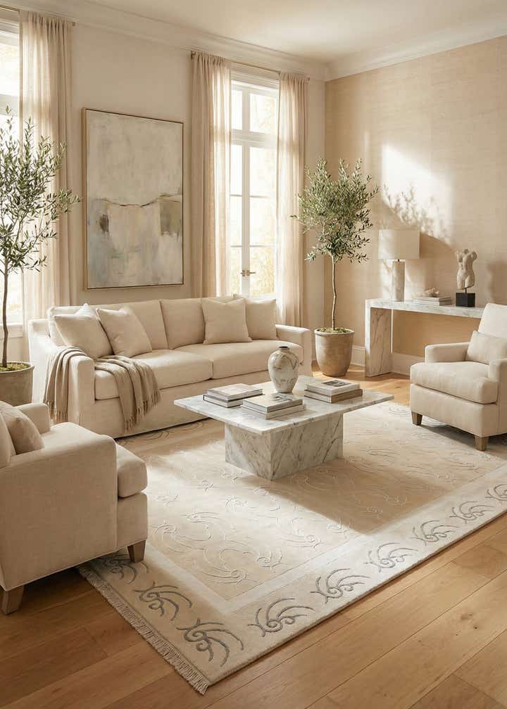 6' 5 x 9' 10 Hand Knotted Darya Wool Rug