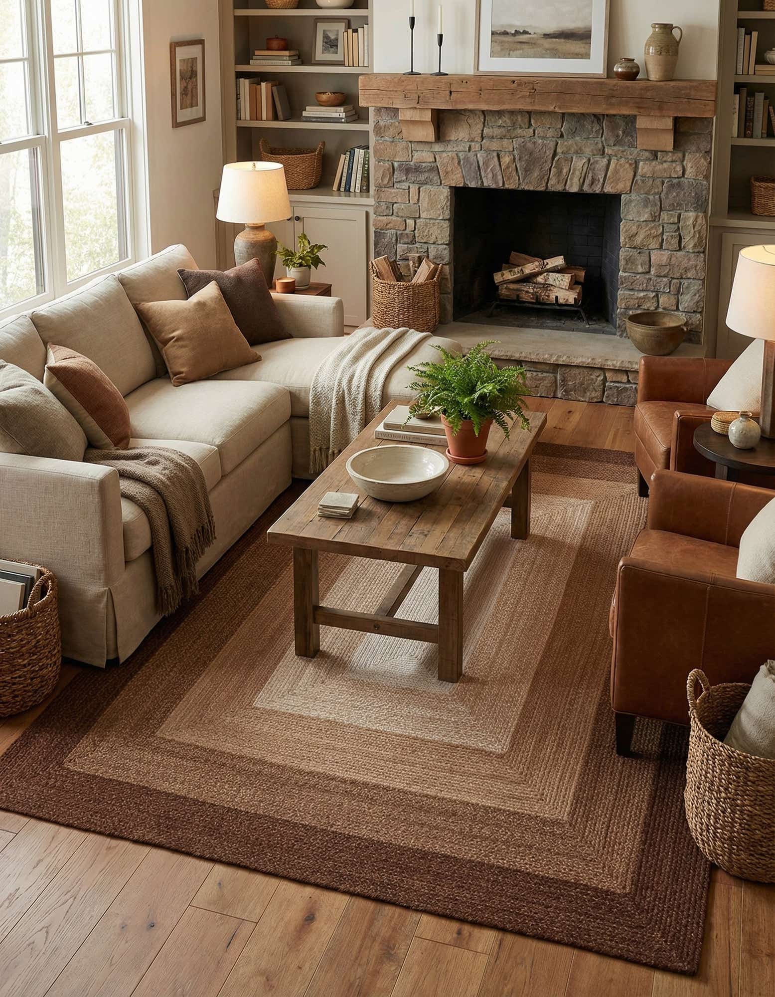 7' 10 x 10' Handmade Hand Braided Wool Rug