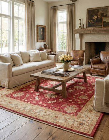 5' 11 x 7' 11 Hand Knotted Peshawar Ziegler Rug