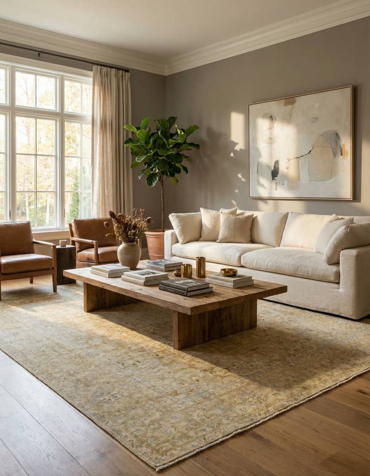 Detail image of 8' x 12'  Hand Knotted Ultra Vintage Persian Wool Rug