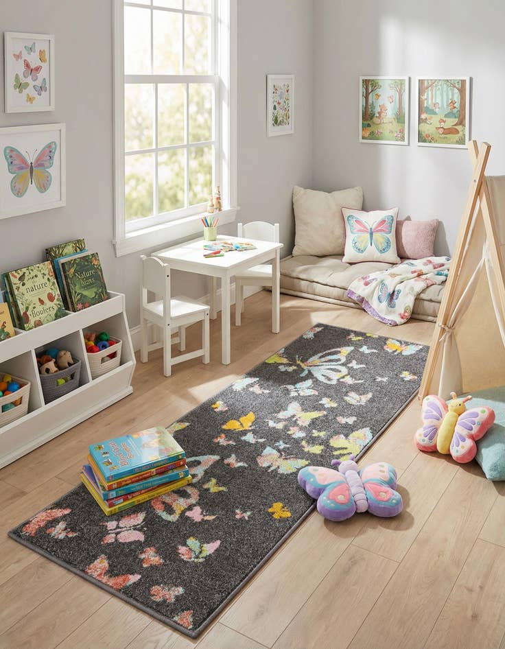 Detail image of 2' 2 x 6' Whimsy Kids Runner Rug