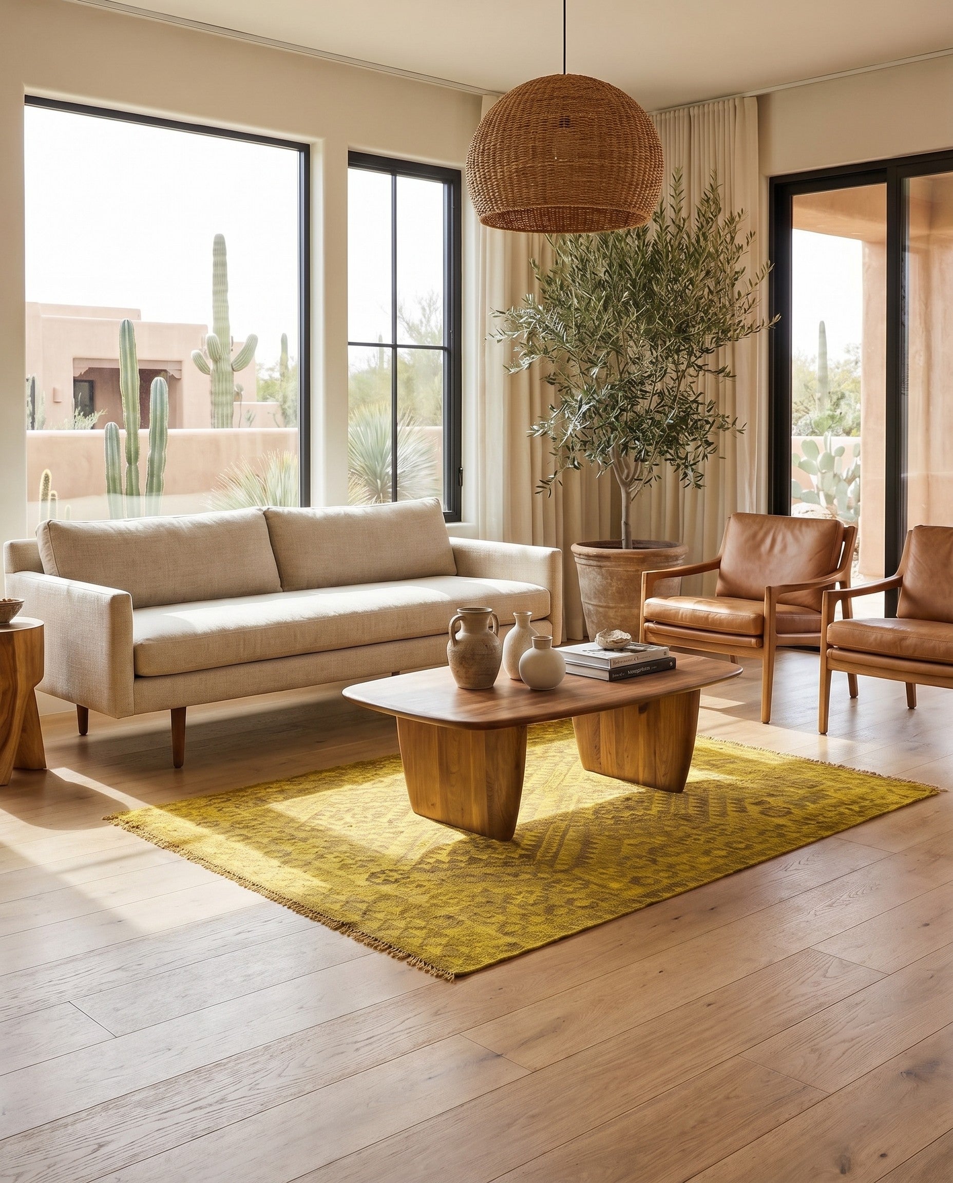 5' 3 x 6' 4 Hand Woven Kilim Modern Wool Rug