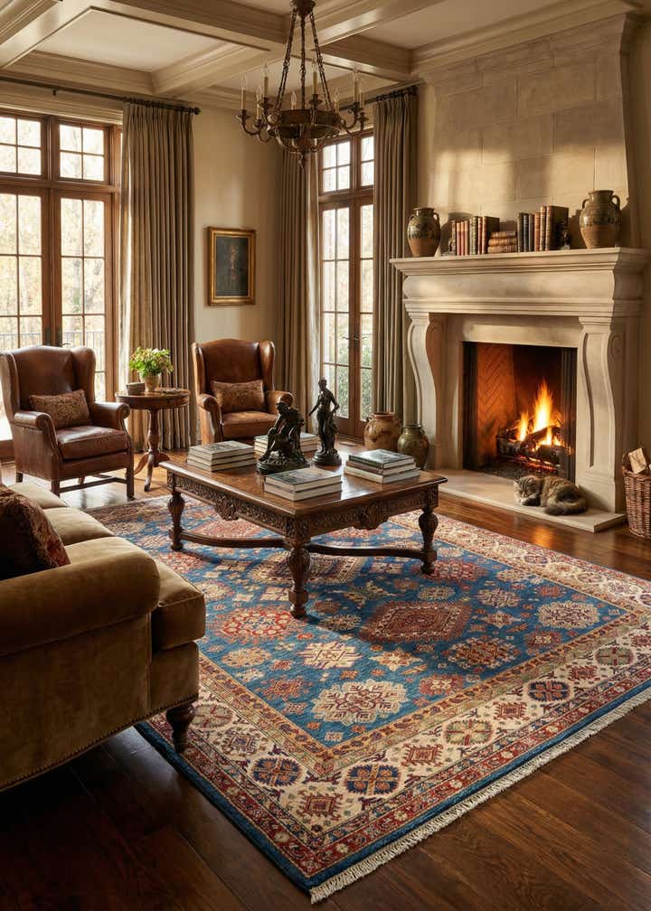 7' 11 x 9' 8 Kazak Wool Rug