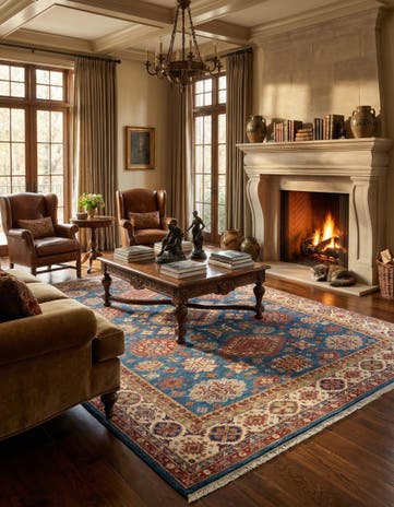 7' 11 x 9' 8 Kazak Wool Rug