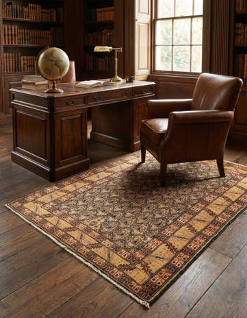 4' 2 x 5' 10 Hand Knotted Bokhara Wool Rug