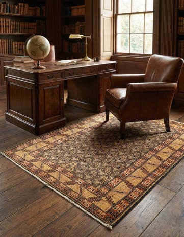 4' 2 x 5' 10 Hand Knotted Bokhara Wool Rug