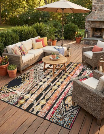 9' x 12' Easy-Clean Casablanca Indoor / Outdoor Rug