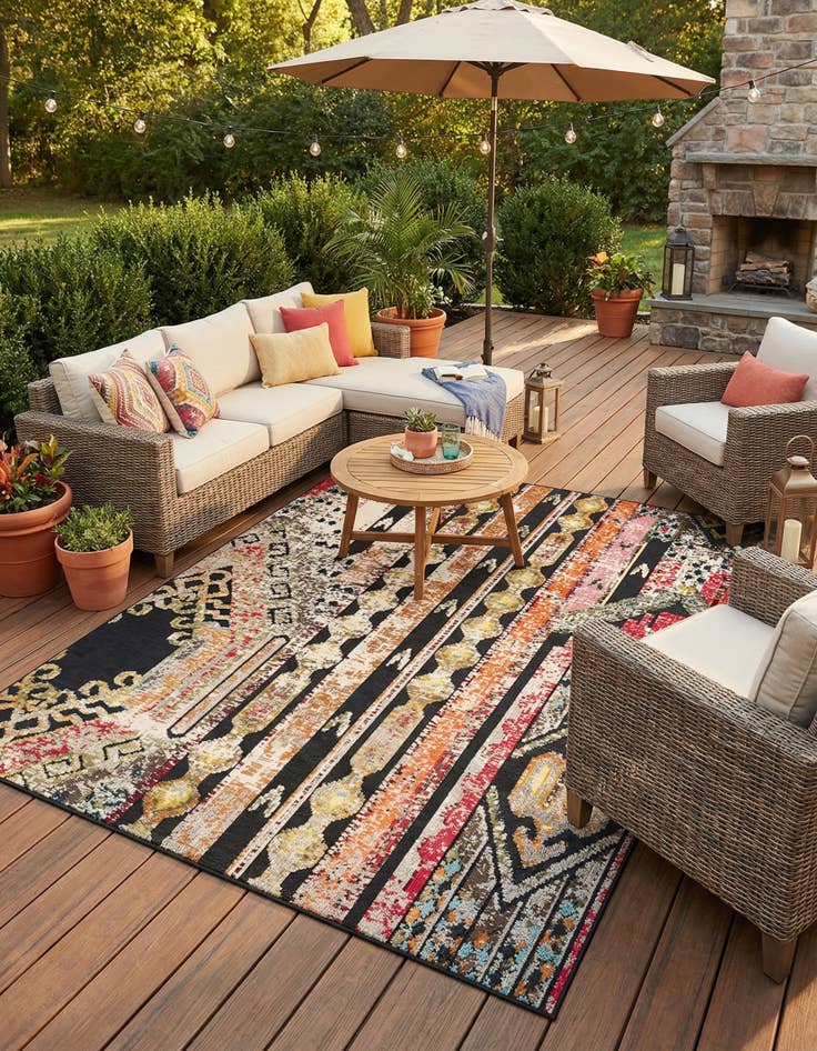 Detail image of  9' x 12'  Washable Casablanca Indoor / Outdoor Rug