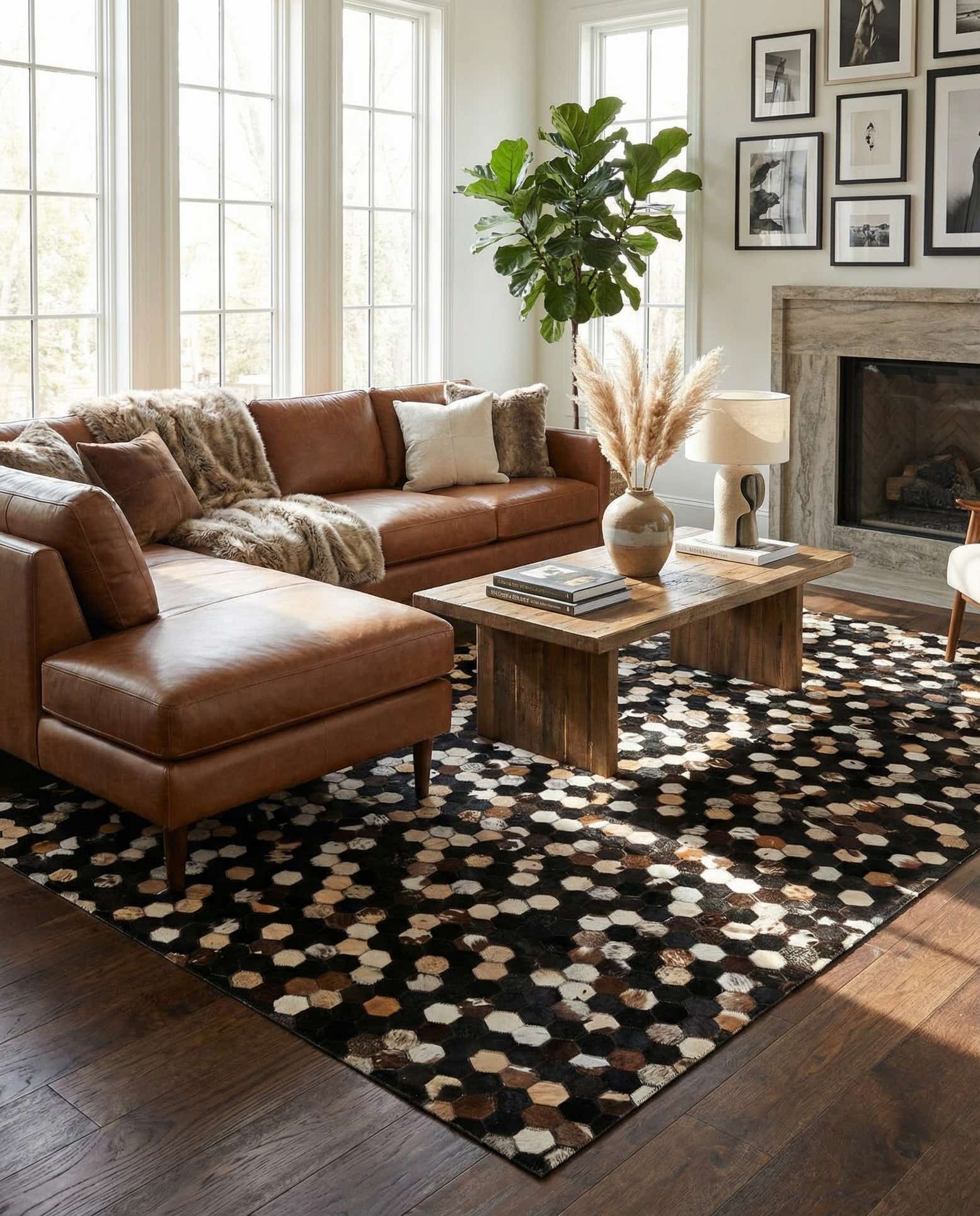 5' x 7' 11 Cowhide - Patchwork Rug