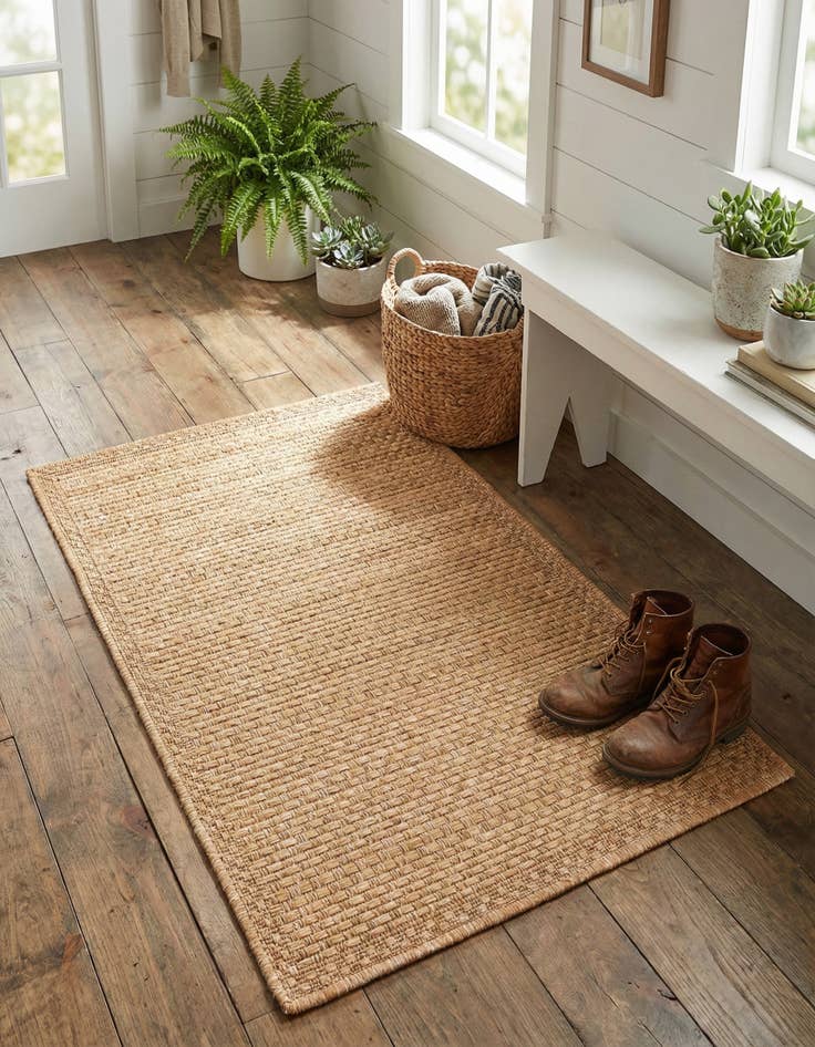 Detail image of 2' 2 x 3'  Washable Border Indoor / Outdoor Rug
